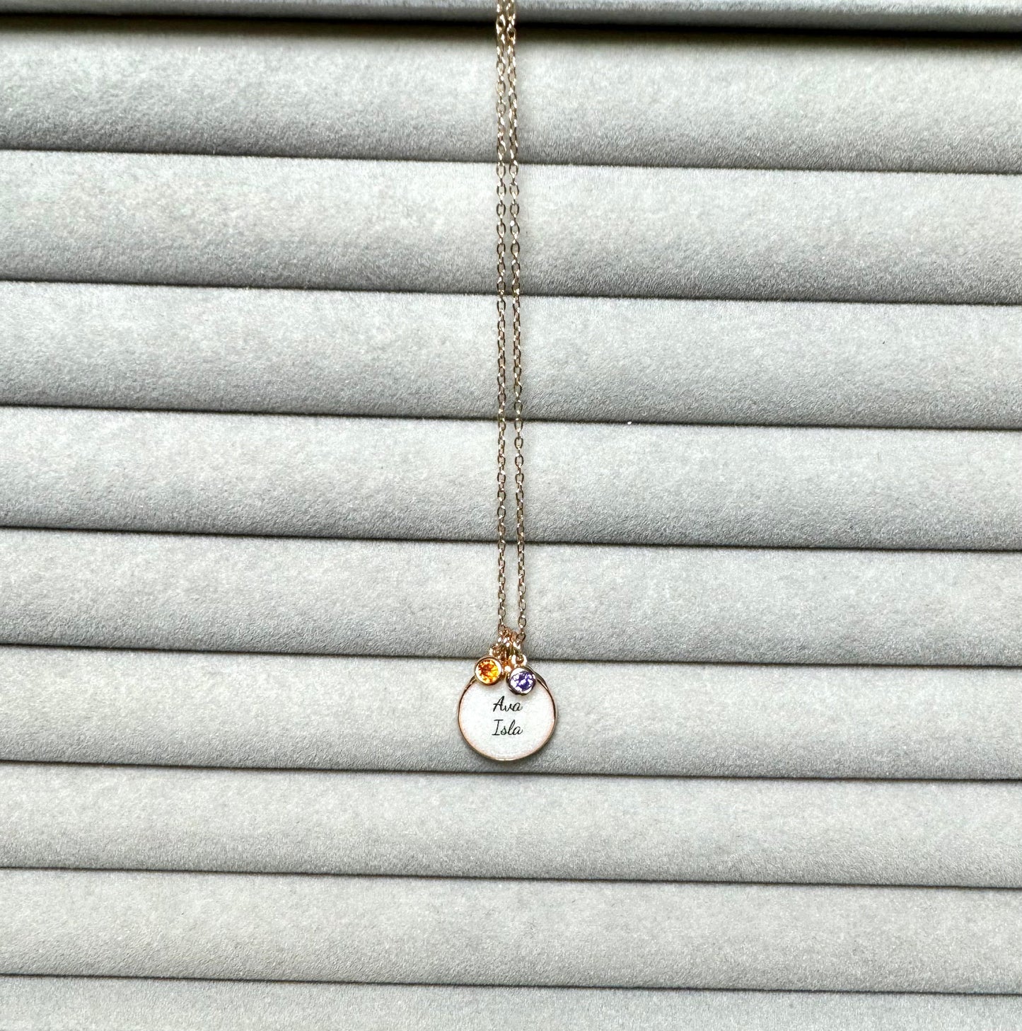 always with me // birthstone necklace